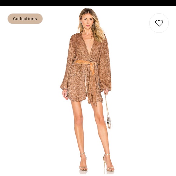 NWT RETROFETE Bronze/Rose Gold Dress - Picture 1 of 3